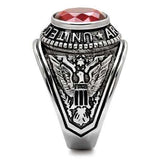 TK414706 - High-Polished Stainless Steel Ring with Synthetic Synthetic Glass in Siam - Alamode - Flyclothing LLC