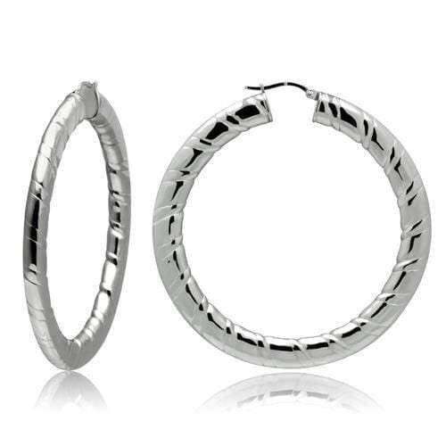 TK415 - High polished (no plating) Stainless Steel Earrings with No Stone - Alamode - Flyclothing LLC
