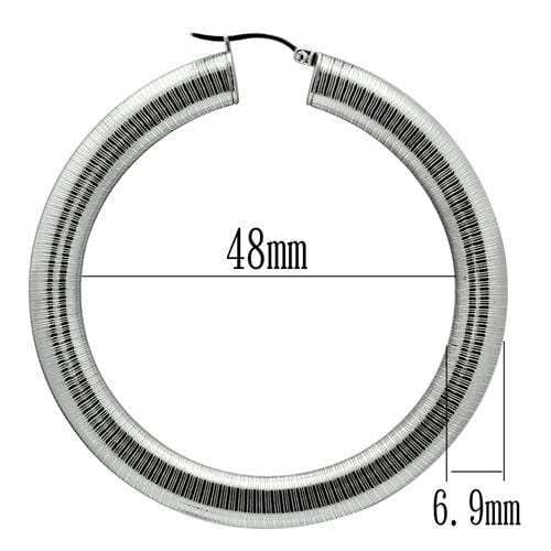 TK417 - High polished (no plating) Stainless Steel Earrings with No Stone - Alamode - Flyclothing LLC