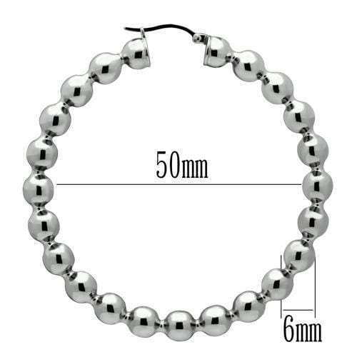 TK421 - High polished (no plating) Stainless Steel Earrings with No Stone - Alamode - Flyclothing LLC