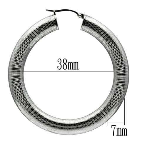 TK422 - High polished (no plating) Stainless Steel Earrings with No Stone - Alamode - Flyclothing LLC