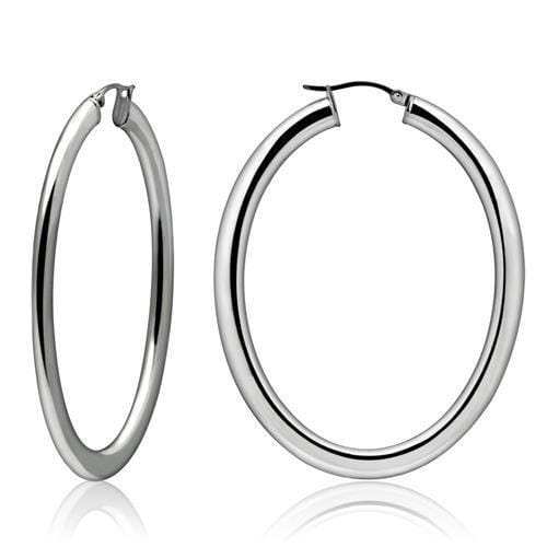TK423 - High polished (no plating) Stainless Steel Earrings with No Stone - Alamode - Flyclothing LLC