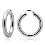TK424 - High polished (no plating) Stainless Steel Earrings with No Stone - Alamode - Flyclothing LLC