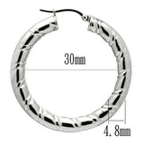 TK431 - High polished (no plating) Stainless Steel Earrings with No Stone - Alamode - Flyclothing LLC