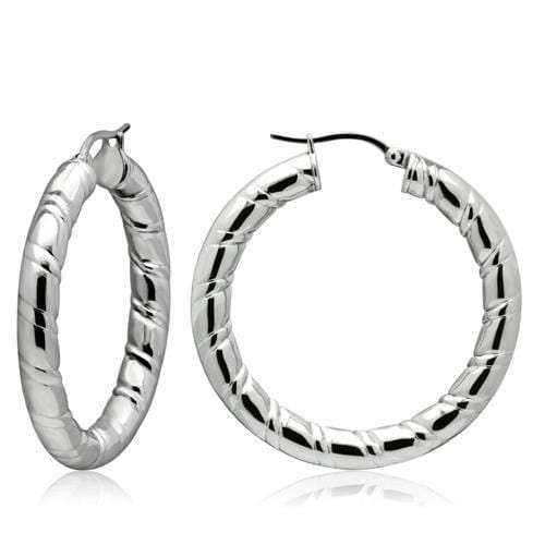 TK431 - High polished (no plating) Stainless Steel Earrings with No Stone - Alamode - Flyclothing LLC