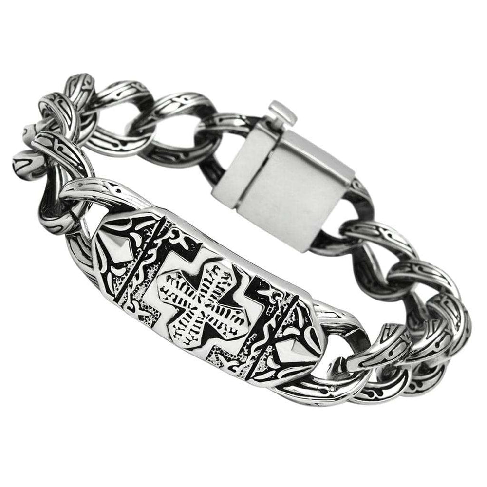 TK437 - High polished (no plating) Stainless Steel Bracelet with No Stone - Alamode - Flyclothing LLC