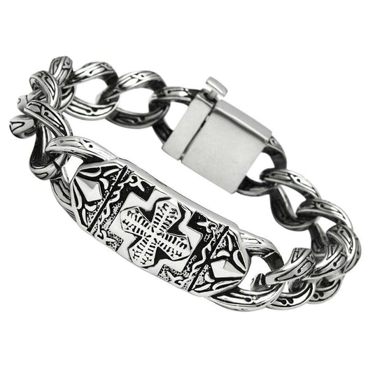TK437 - High polished (no plating) Stainless Steel Bracelet with No Stone - Alamode - Flyclothing LLC