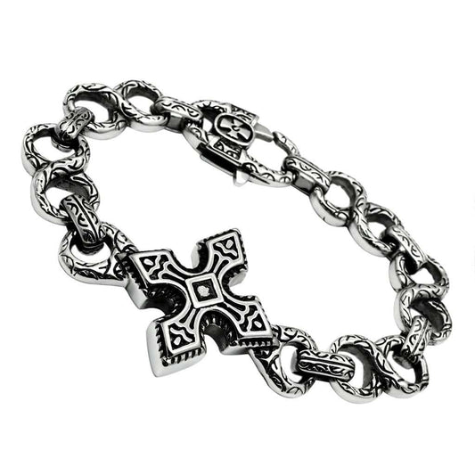 TK439 - High polished (no plating) Stainless Steel Bracelet with No Stone - Alamode - Flyclothing LLC
