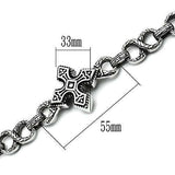 TK439 - High polished (no plating) Stainless Steel Bracelet with No Stone - Alamode - Flyclothing LLC