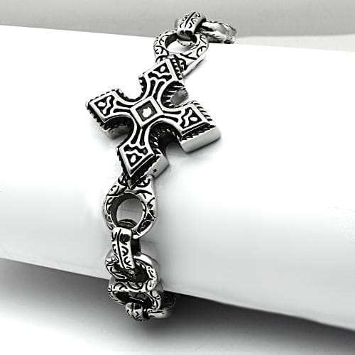 TK439 - High polished (no plating) Stainless Steel Bracelet with No Stone - Alamode - Flyclothing LLC