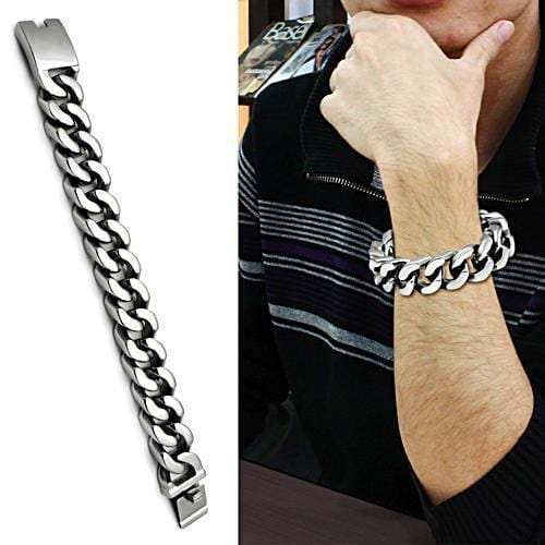 TK442 - High polished (no plating) Stainless Steel Bracelet with No Stone - Alamode - Flyclothing LLC