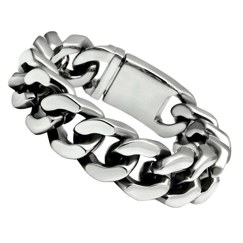 TK442 - High polished (no plating) Stainless Steel Bracelet with No Stone - Alamode - Flyclothing LLC