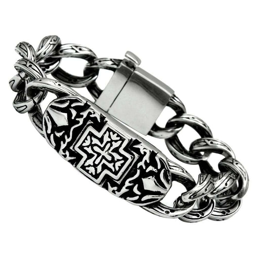 TK443 - High polished (no plating) Stainless Steel Bracelet with No Stone - Alamode - Flyclothing LLC