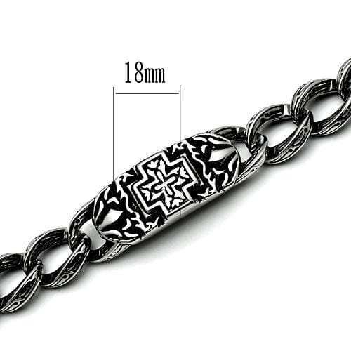 TK443 - High polished (no plating) Stainless Steel Bracelet with No Stone - Alamode - Flyclothing LLC