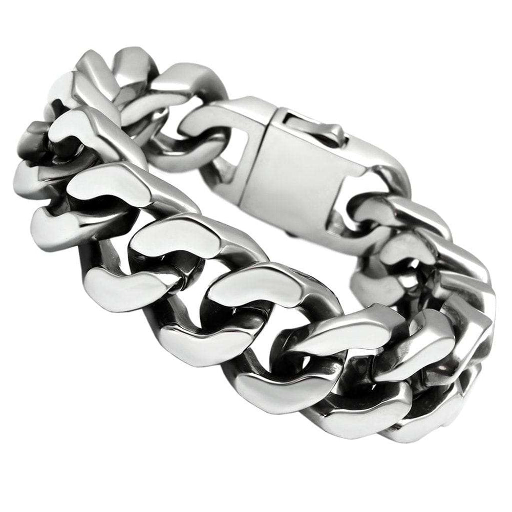 TK445 - High polished (no plating) Stainless Steel Bracelet with No Stone - Alamode - Flyclothing LLC