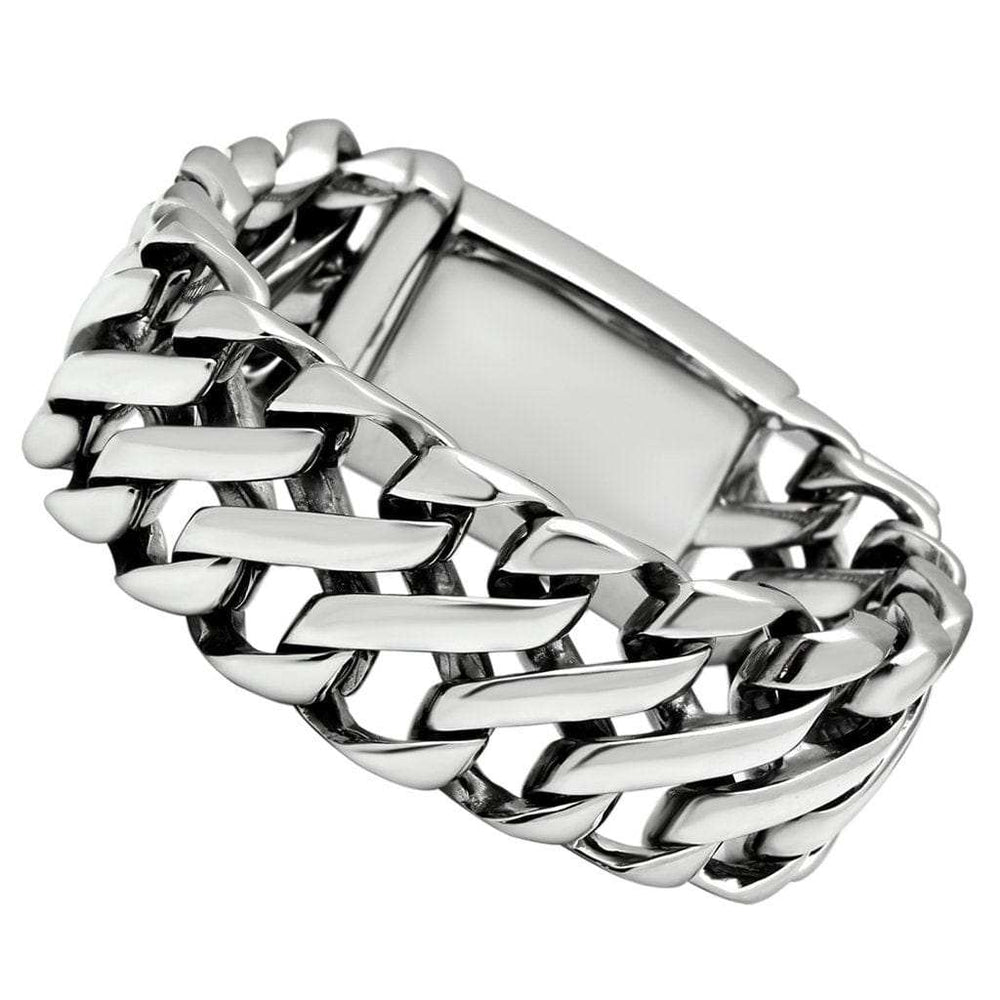 TK447 - High polished (no plating) Stainless Steel Bracelet with No Stone - Alamode - Flyclothing LLC