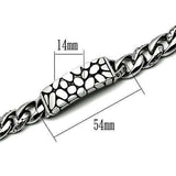TK449 - High polished (no plating) Stainless Steel Bracelet with No Stone - Alamode - Flyclothing LLC