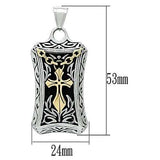 TK455 - Gold+Rhodium Stainless Steel Chain Pendant with No Stone - Alamode - Flyclothing LLC