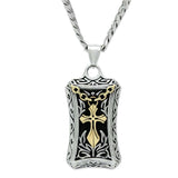 TK455 - Gold+Rhodium Stainless Steel Chain Pendant with No Stone - Alamode - Flyclothing LLC