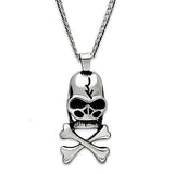 TK457 - High polished (no plating) Stainless Steel Necklace with No Stone - Alamode - Flyclothing LLC