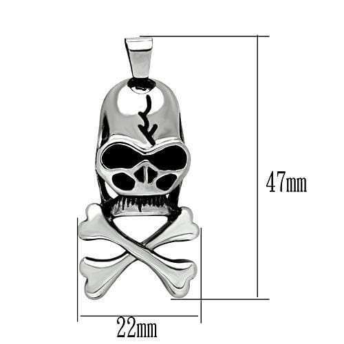 TK457 - High polished (no plating) Stainless Steel Necklace with No Stone - Alamode - Flyclothing LLC