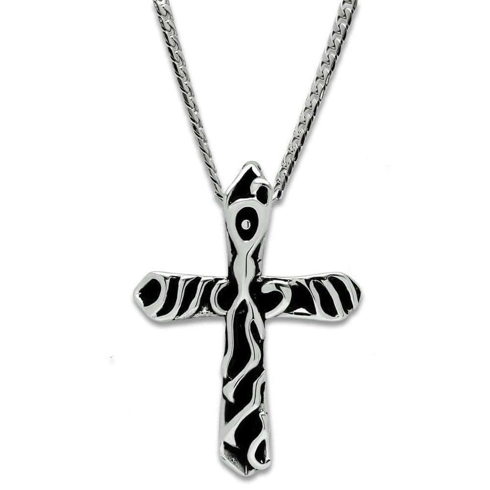 TK460 - High polished (no plating) Stainless Steel Chain Pendant with No Stone - Alamode - Flyclothing LLC