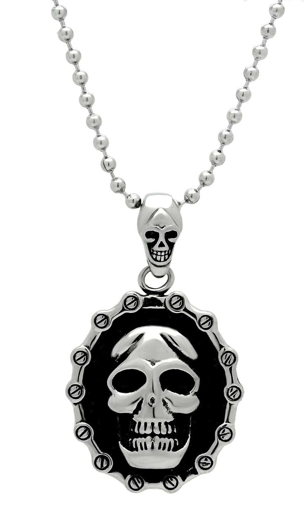 TK463 - High polished (no plating) Stainless Steel Chain Pendant with No Stone - Alamode - Flyclothing LLC