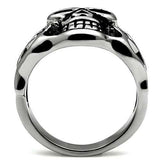 TK468 - High polished (no plating) Stainless Steel Ring with No Stone - Alamode - Flyclothing LLC