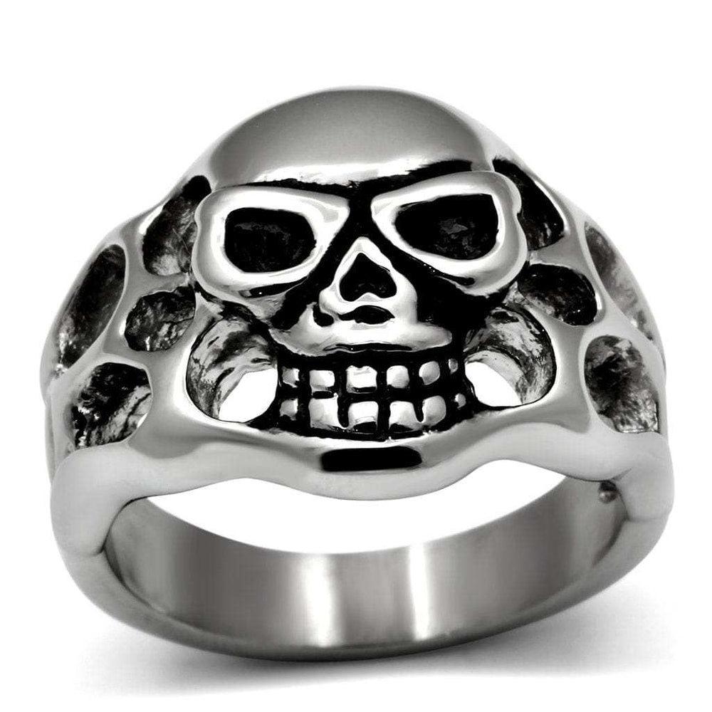 TK468 - High polished (no plating) Stainless Steel Ring with No Stone - Alamode - Flyclothing LLC