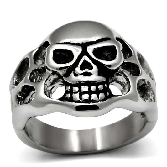 TK468 - High polished (no plating) Stainless Steel Ring with No Stone - Alamode - Flyclothing LLC