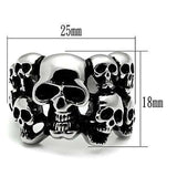 TK471 - High polished (no plating) Stainless Steel Ring with No Stone - Alamode - Flyclothing LLC