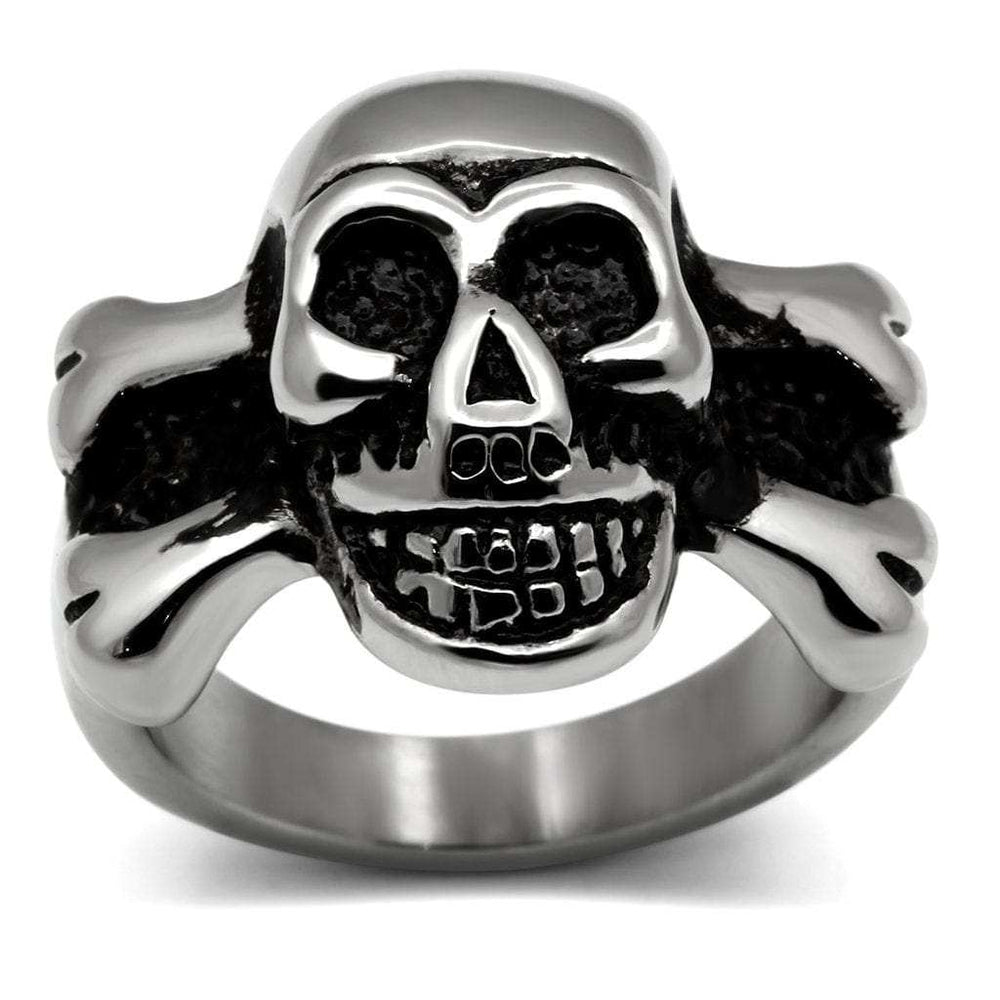 TK474 - High polished (no plating) Stainless Steel Ring with No Stone - Alamode - Flyclothing LLC