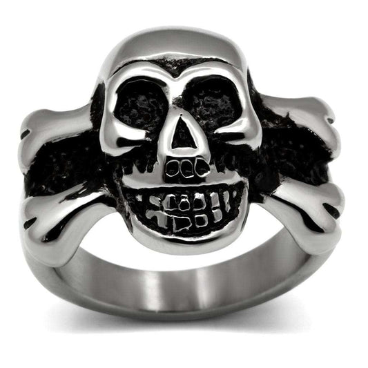TK474 - High polished (no plating) Stainless Steel Ring with No Stone - Alamode - Flyclothing LLC