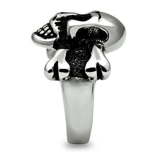 TK474 - High polished (no plating) Stainless Steel Ring with No Stone - Alamode - Flyclothing LLC
