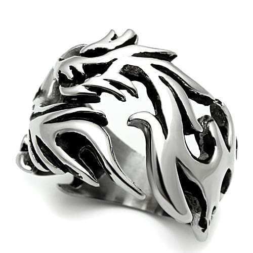TK479 - High polished (no plating) Stainless Steel Ring with No Stone - Alamode - Flyclothing LLC