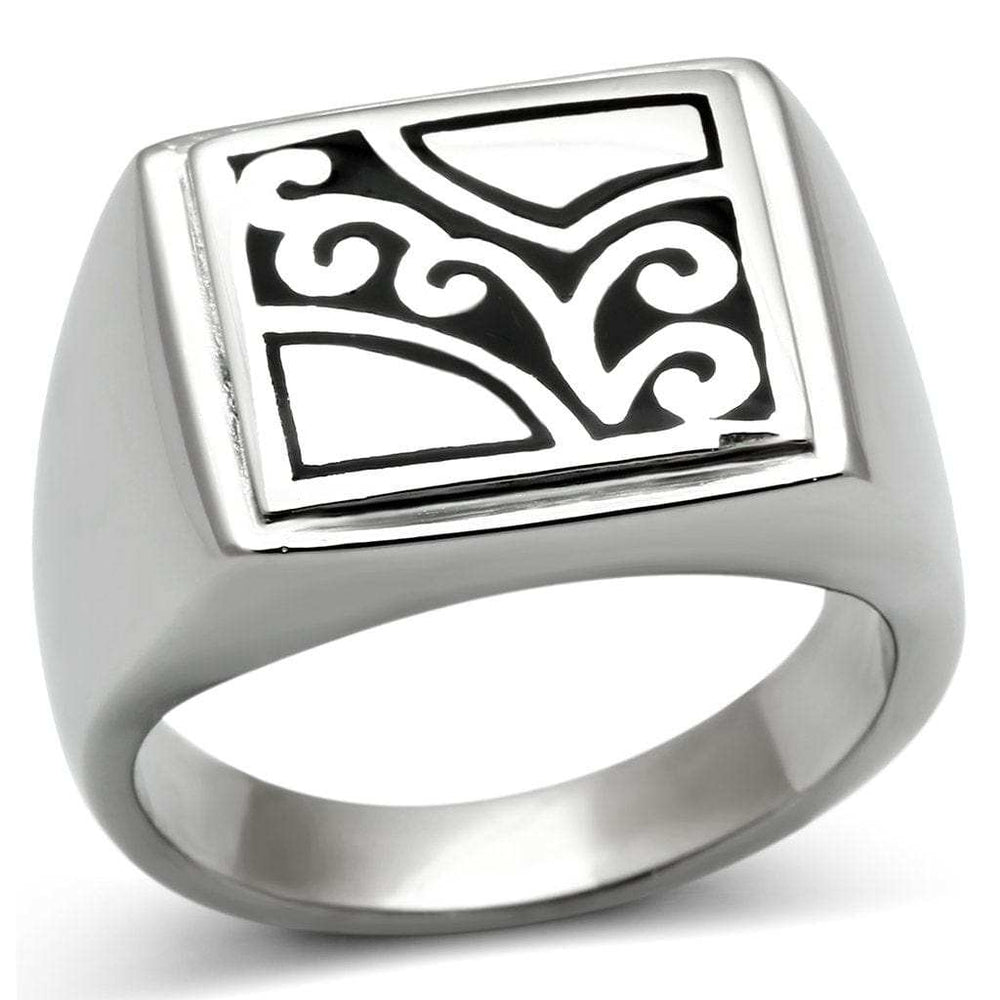 TK482 - High polished (no plating) Stainless Steel Ring with No Stone - Alamode - Flyclothing LLC