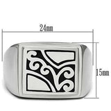 TK482 - High polished (no plating) Stainless Steel Ring with No Stone - Alamode - Flyclothing LLC