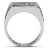 TK482 - High polished (no plating) Stainless Steel Ring with No Stone - Alamode - Flyclothing LLC
