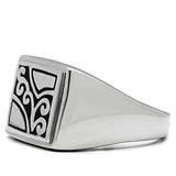 TK482 - High polished (no plating) Stainless Steel Ring with No Stone - Alamode - Flyclothing LLC