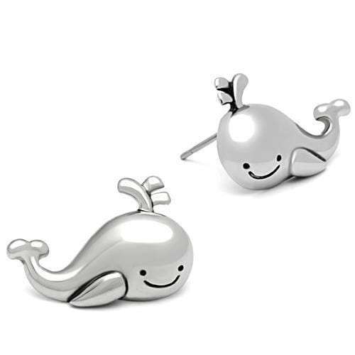 TK503 - High polished (no plating) Stainless Steel Earrings with No Stone - Alamode - Flyclothing LLC