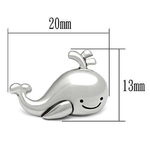 TK503 - High polished (no plating) Stainless Steel Earrings with No Stone - Alamode - Flyclothing LLC