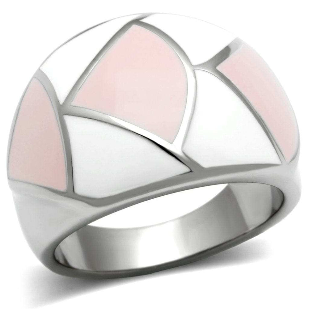 TK508 - High polished (no plating) Stainless Steel Ring with Epoxy in Multi Color - Alamode - Flyclothing LLC