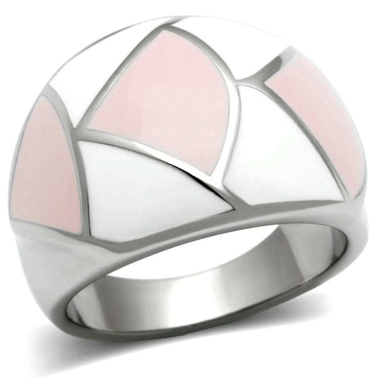 TK508 - High polished (no plating) Stainless Steel Ring with Epoxy in Multi Color - Alamode - Flyclothing LLC