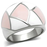 TK508 - High polished (no plating) Stainless Steel Ring with Epoxy in Multi Color - Alamode - Flyclothing LLC