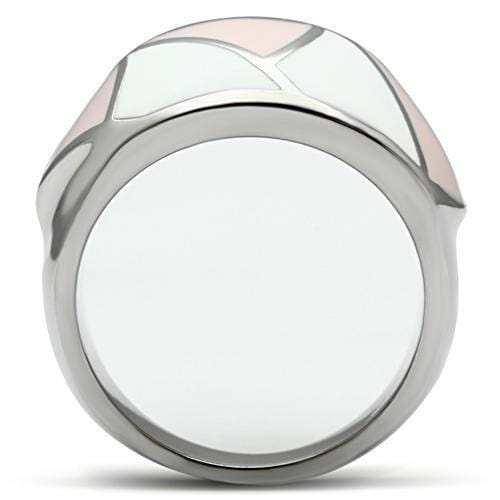 TK508 - High polished (no plating) Stainless Steel Ring with Epoxy in Multi Color - Alamode - Flyclothing LLC