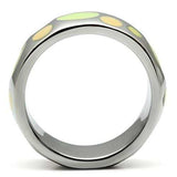 TK513 - High polished (no plating) Stainless Steel Ring with Epoxy in Multi Color - Alamode - Flyclothing LLC