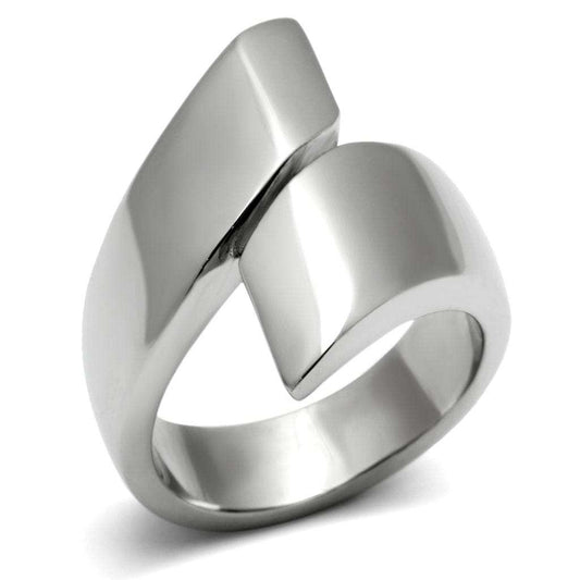 TK516 - High polished (no plating) Stainless Steel Ring with No Stone - Alamode - Flyclothing LLC