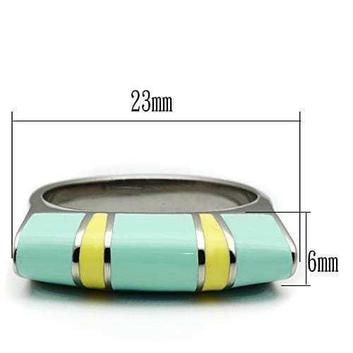 TK528 - High polished (no plating) Stainless Steel Ring with No Stone - Alamode - Flyclothing LLC