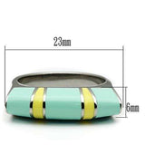 TK528 - High polished (no plating) Stainless Steel Ring with No Stone - Alamode - Flyclothing LLC