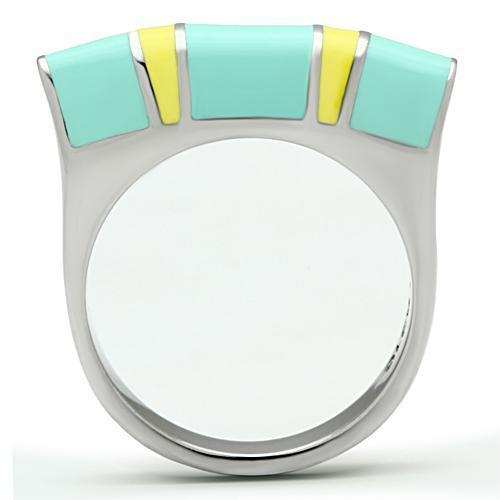 TK528 - High polished (no plating) Stainless Steel Ring with No Stone - Alamode - Flyclothing LLC